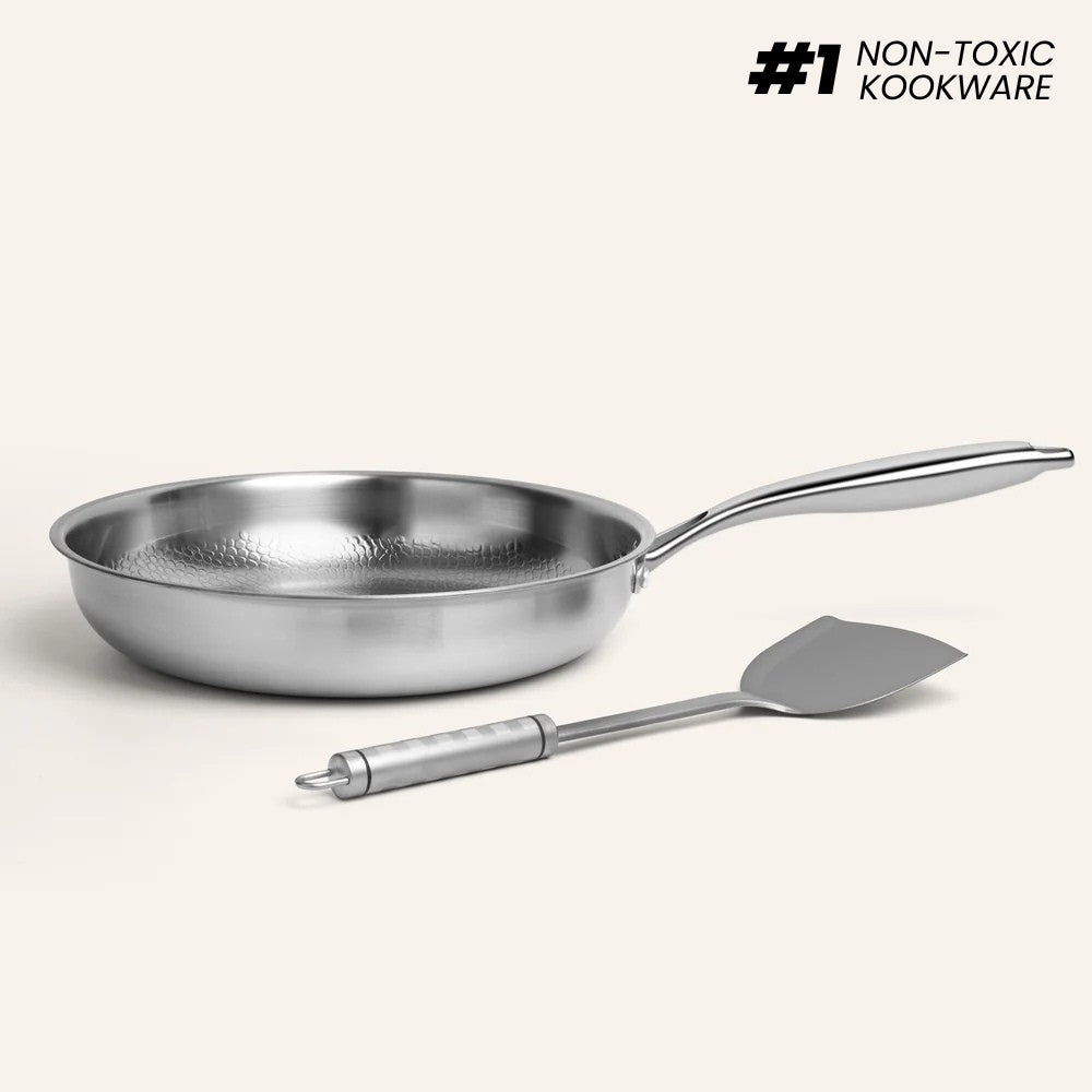 Titanium Hammerristet Stegepande med Redskab