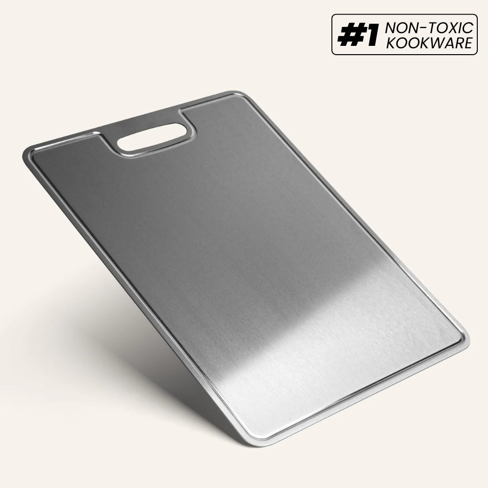 Titanium Kog & Forbered Bundtårn | Stegepande med Skærebræt Sæt